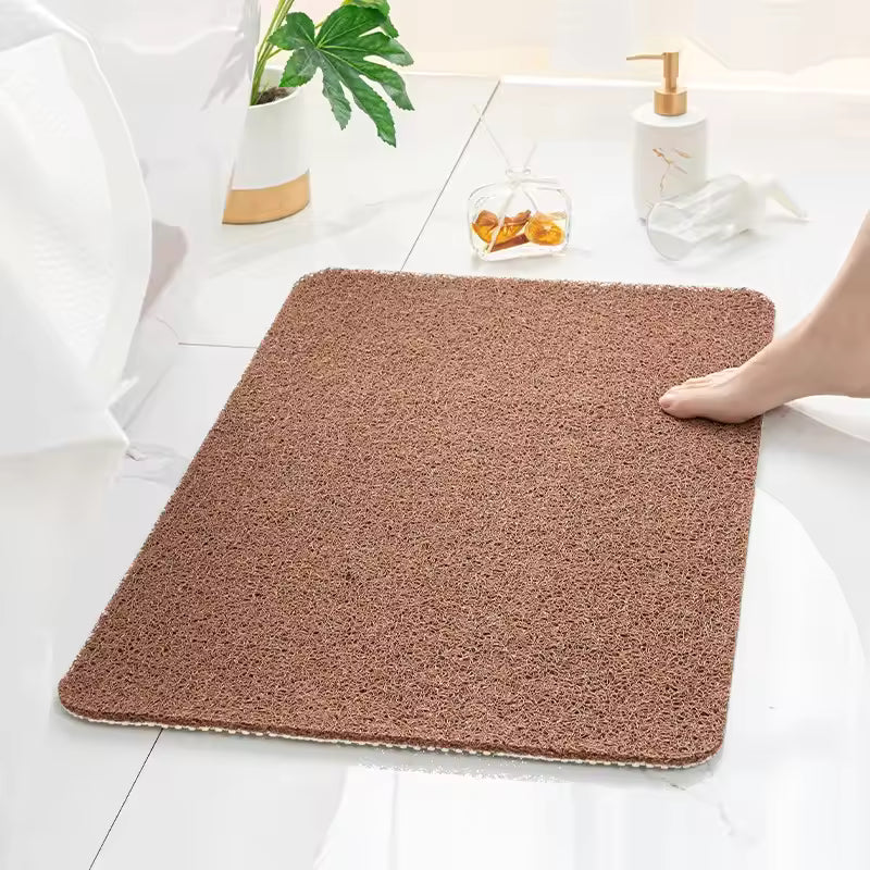 Tapis de douche antidérapant 60x100 - couleur marron chocolat