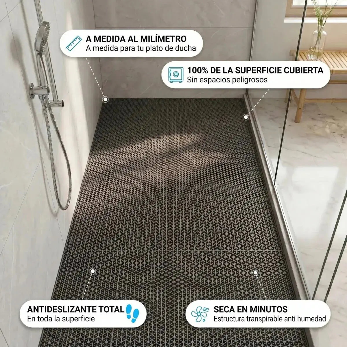 Tapis de douche antidérapant sur mesure - vue 33