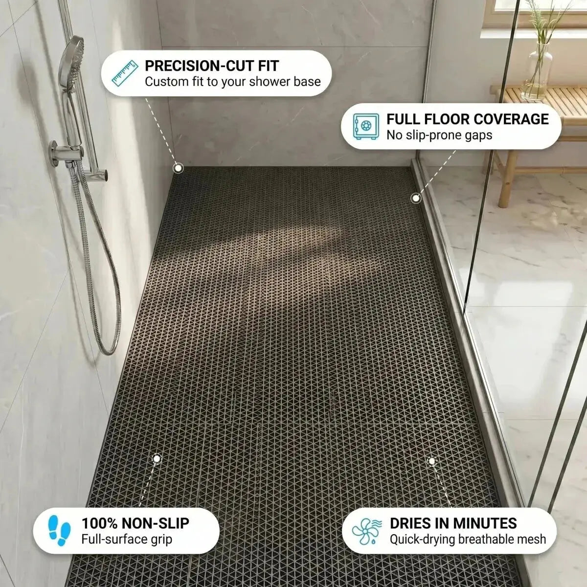 Tapis de douche antidérapant sur mesure - vue 9
