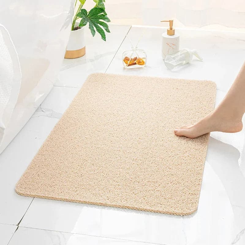 Tapis de douche antidérapant 100x80 - couleur beige sable