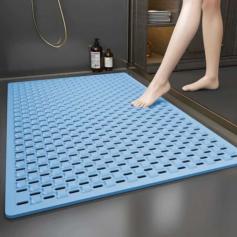 Tapis de douche antidérapant 60x80 - couleur bleu azur Image