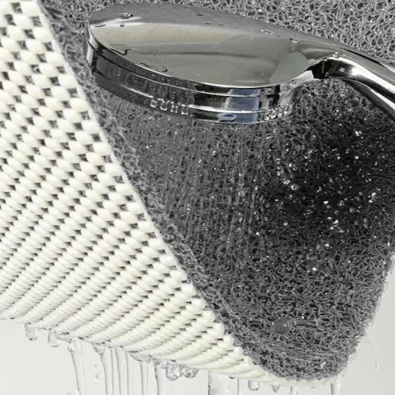 Tapis de douche antidérapant 80x80 - couleur gris perle