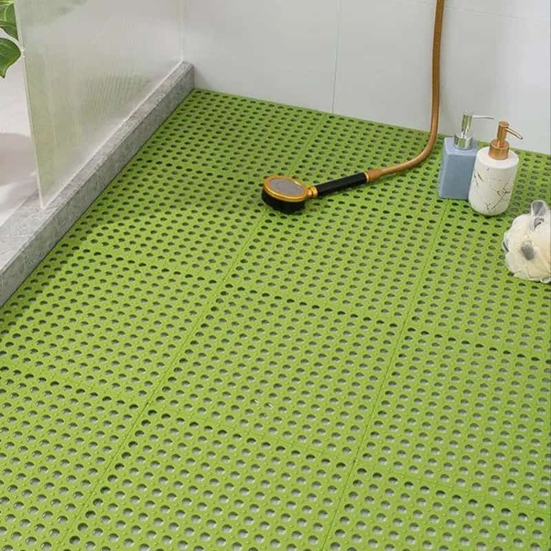 Tapis de douche antidérapant 90x90 - couleur vert sauge