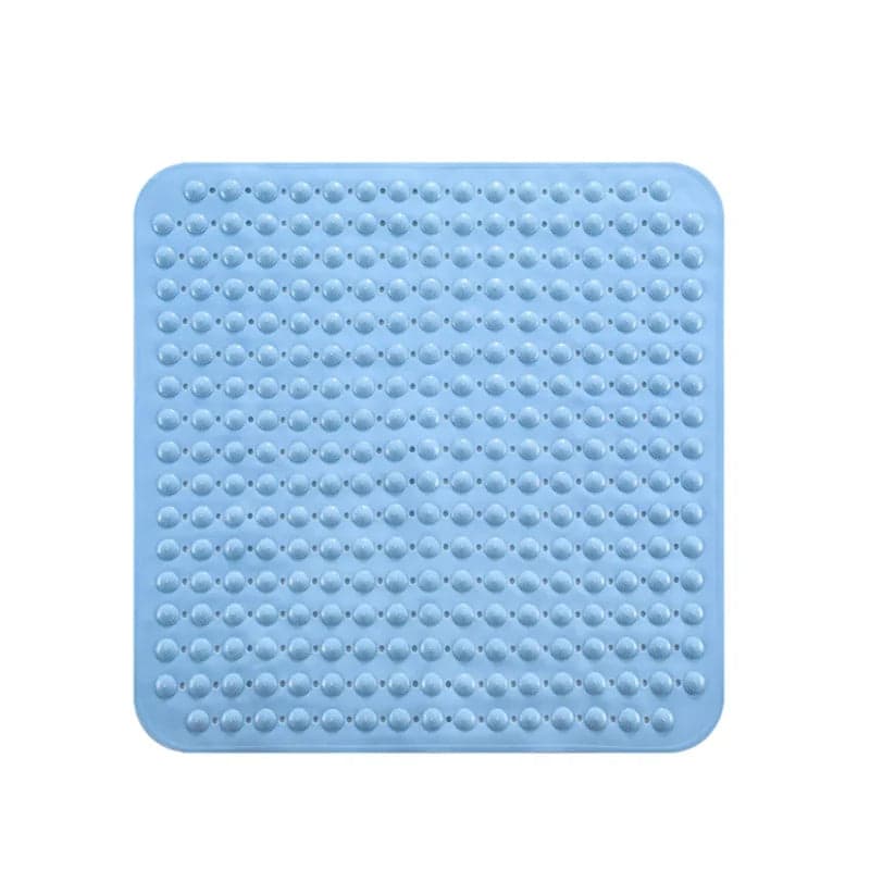 Tapis de douche antidérapant carré - couleur bleu azur