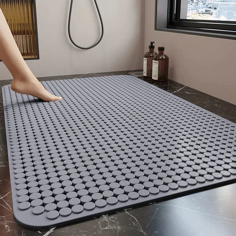 Tapis de douche antidérapant design - couleur gris anthracite