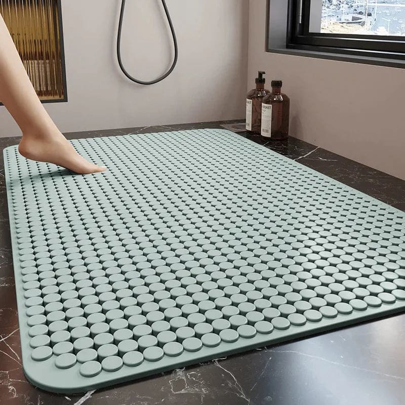 Tapis de douche antidérapant design - couleur vert sauge