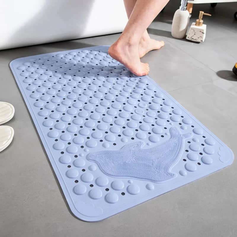 Tapis de douche antidérapant enfant - couleur bleu glacier