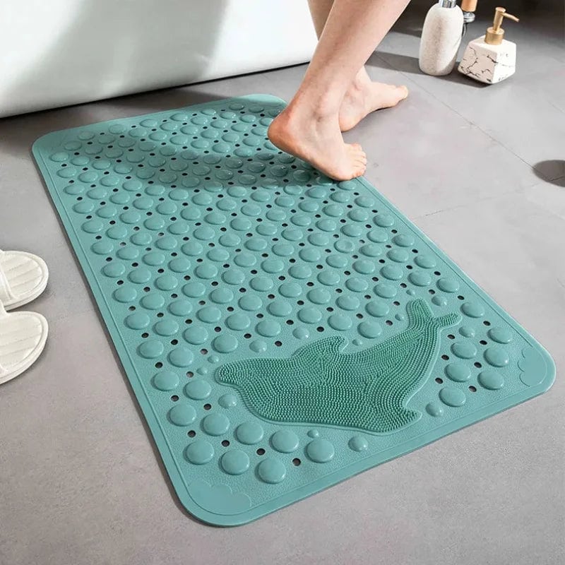 Tapis de douche antidérapant enfant - couleur vert menthe