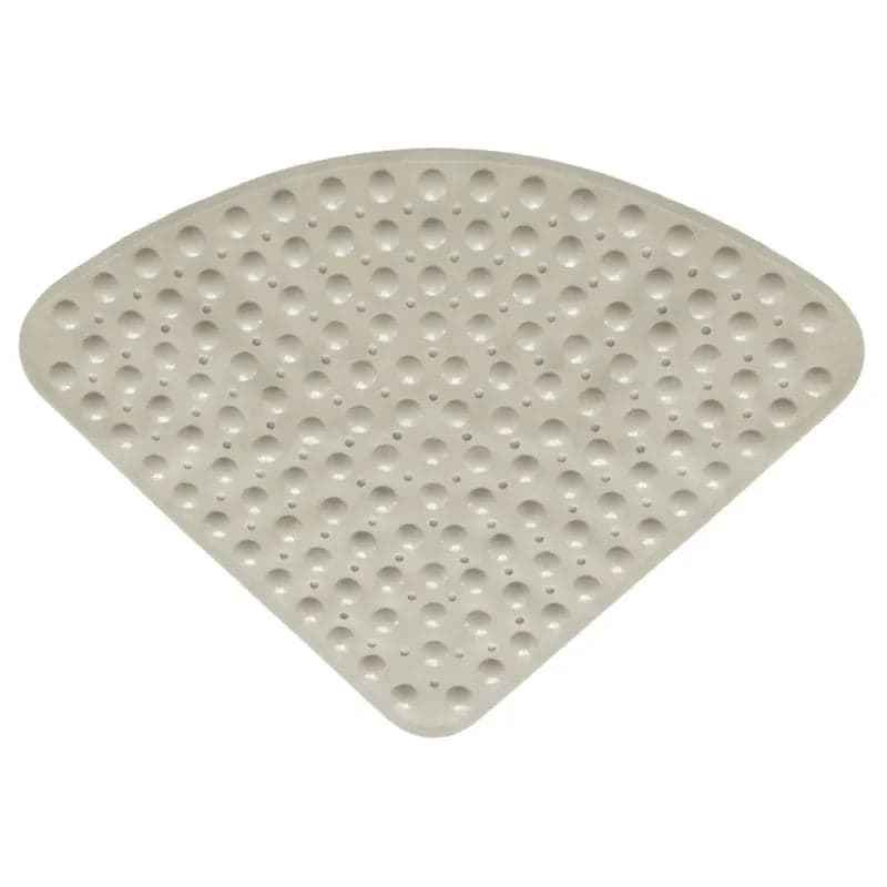 Tapis de douche d'angle antidérapant - couleur beige sable